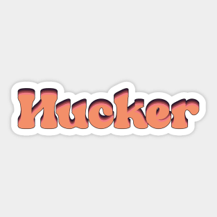 Hucker 60's Retro Repeat Sticker